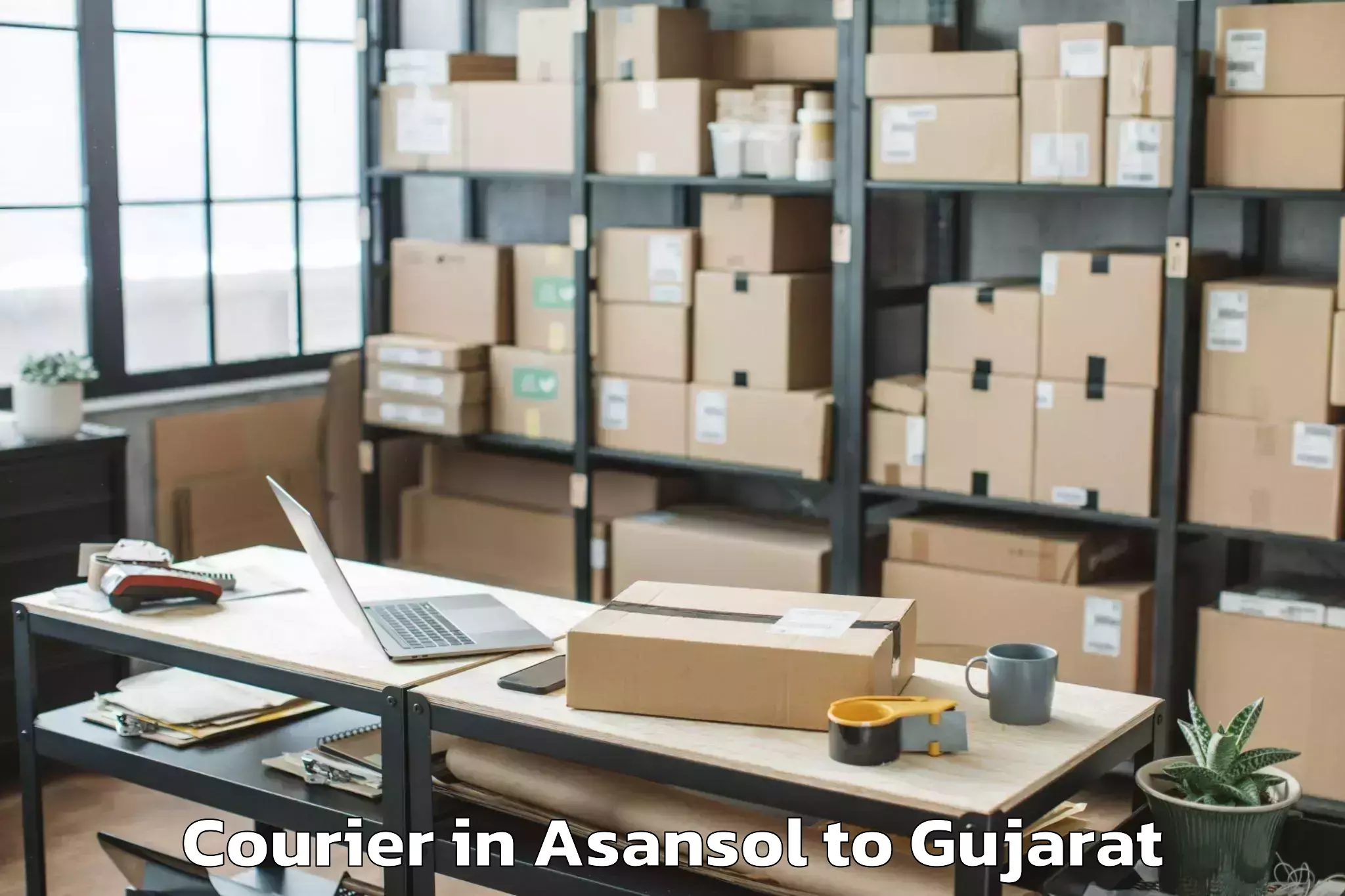 Book Asansol to Dhuwaran Courier Online